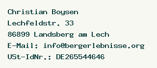 Kontaktangaben des Anbieters als Grafik